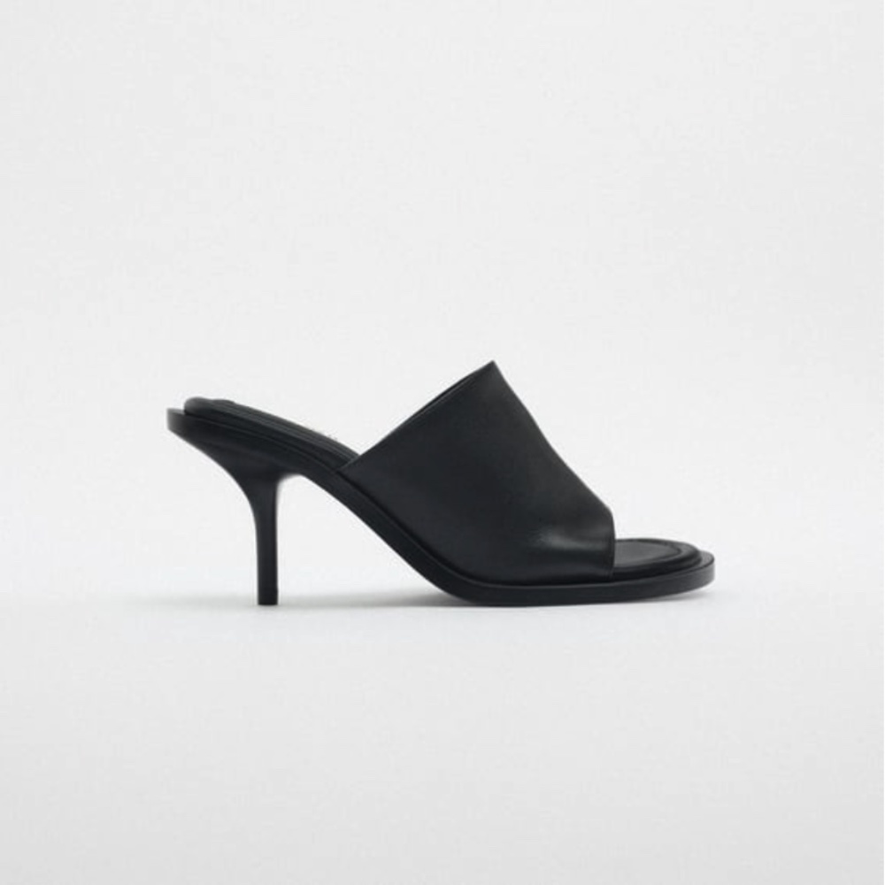 ZARA HIGH HEEL LEATHER SANDALS